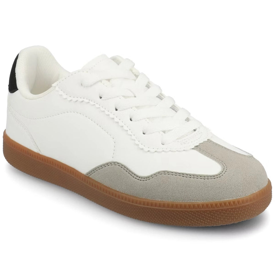 Journee Collection Women's White Lummie Casual Sneakers