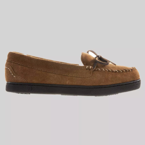 Isotoner Women's Camel Genuine Suede Cushioned Moccasin Slippers |Isotoner In Lebanon