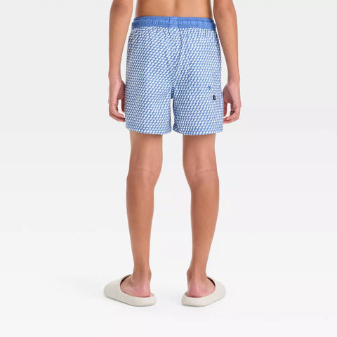 Art Class Boy's Blue & White Shark Fin Swim Trunks |Art Class In Lebanon