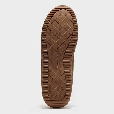 dluxe by dearfoams Men's Shearling Side Stitch Moc Slippers | dluxe by dearfoams In Lebanon