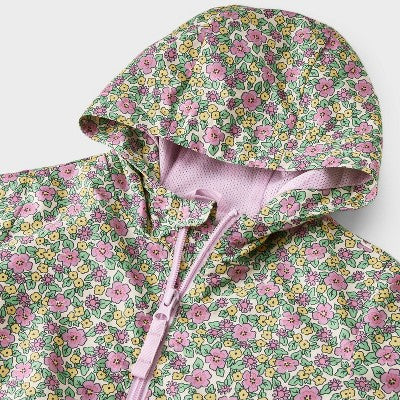 Cat & Jack  Girl's Multi Green Floral Printed Full Zip Windbreaker Jacket  |Carter's in Lebanon