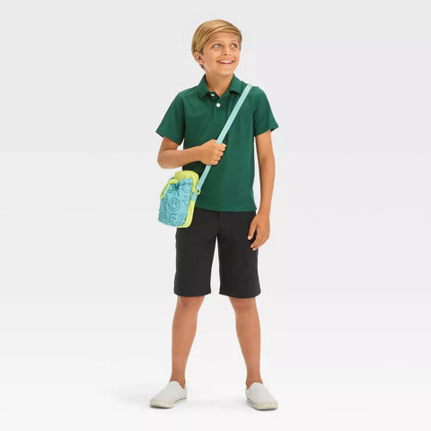 Cat & Jack Boy's Dark Green Short Sleeve Performance Uniform Polo T-Shirt | Cat & Jack In Lebanon