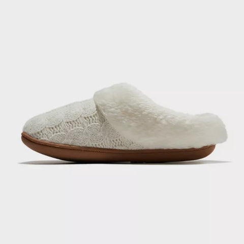 Dluxe By Dearfoams Women's White Carol Slippers |Dluxe By Dearfoams In Lebanon