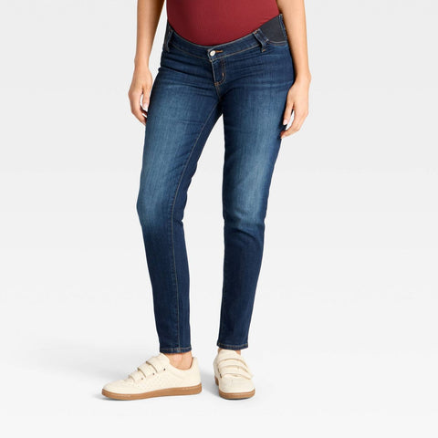 Ingrid & Isabel Women's Navy Under The Belly Low-Rise Skinny Maternity Jeans  |  Ingrid & Isabel in Lebanon