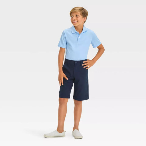 Cat & Jack Boy's Blue Short Sleeve Performance Uniform Polo T-Shirt |Cat & Jack In Lebanon