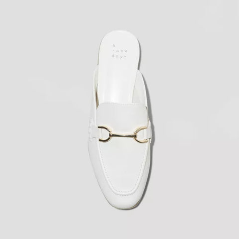 A New Day Women's Off White Sandy Mule Flats | A New Day In Lebanon