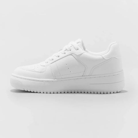Wild Fable Women's White Lola Lace-Up Sneakers | Wild Fable In Lebanon