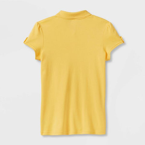 Cat & Jack Girl's Yellow Short Sleeve Interlock Uniform Polo Shirt | Cat & Jack in Lebanon