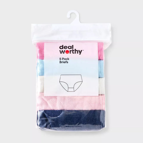 Dealworthy Girl's Blue/Pink 5pk Underwear Briefs | Dealworthy In Lebanon