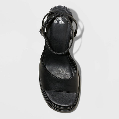 Wild Fable Women's Black  Alessia Platform Heels with Memory Foam Insole|Wild Fable In Lebanon