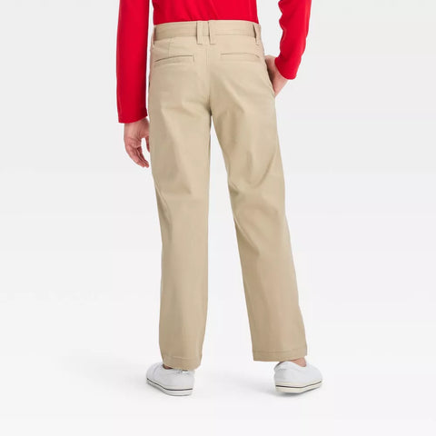 Cat & Jack Boy's Khaki Straight Fit Uniform Pants | Cat & Jack In Lebanon