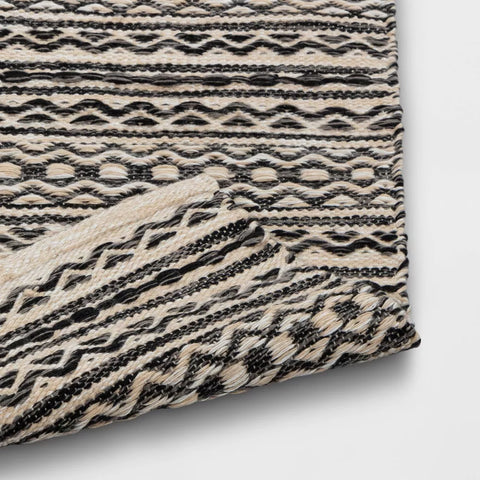 Threshold Black & White Washable Norwalk Stripe Rug 4x6 | Threshold In Lebanon