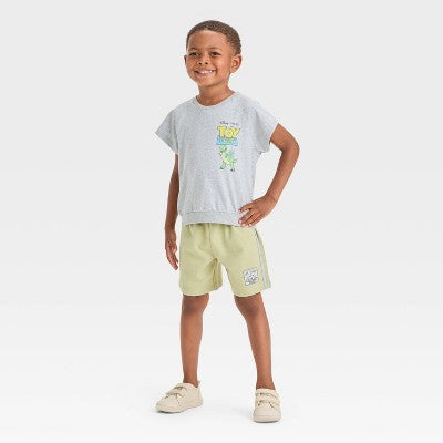 Disney  Baby Boy's  Grey 2pc Toy Story Short Sleeve T-Shirt and Shorts Set  |Disney  in Lebanon