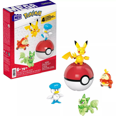 Mega Pokemon Paldea Region Team Building Toy Kit 79pcs|Mega In Lebanon