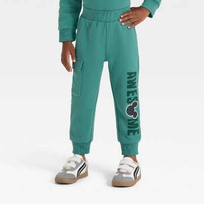 Disney  Boy's Green 2pc Disney Mickey Mouse Fleece Pullover and Bottom Pajama Set   |Disney  in Lebanon