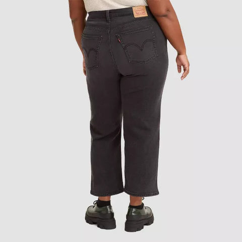 Levi's Women's Black High-Rise Wedgie Straight Cropped Jeans |Levi's In Lebanon