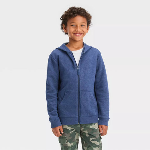 Cat & Jack Boy's Navy Blue Fleece Zip-Up Jackets | Cat & Jack In Lebanon