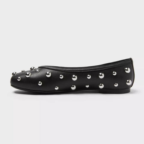 A New Day Women's Black Sammie Studded Ballet Flats|A New Day In Lebanon