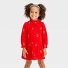 Cat & Jack Girl's Red Long Sleeve Floral Embroidered Printed Dress | Cat & Jack In Lebanon