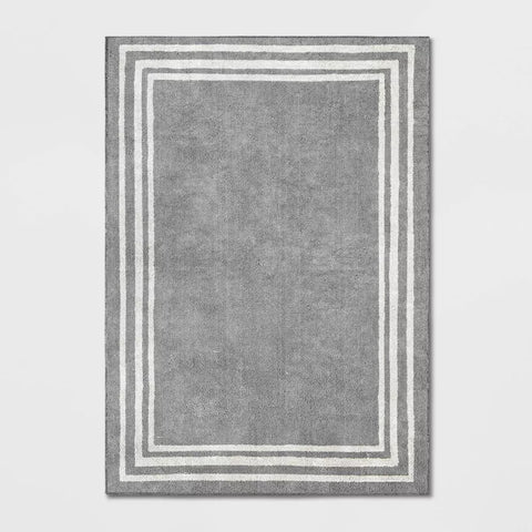 Threshold Gray Tetra Border Rug |Threshold In Lebanon