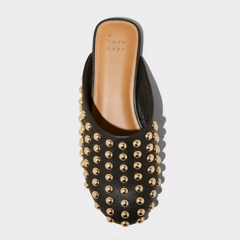 A New Day Women's Black Channing Slip On Mule Flats | A New Day In Lebanon