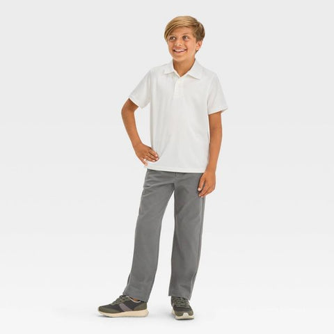 Cat & Jack Boy's White Performance Uniform Polo Neck T-Shirt | Cat & Jack In Lebanon