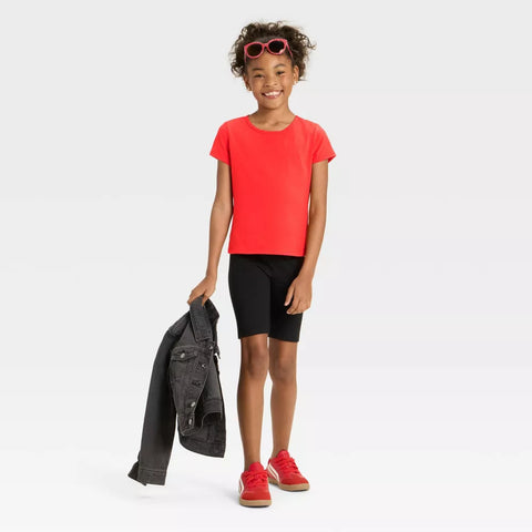Cat & Jack Girl's Red Short Sleeve Fitted T-Shirt | Cat & Jack In Lebanon