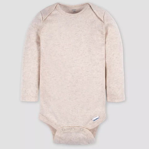 Gerber Baby Long-Sleeve Ribbed Bodysuit 4-Pack - Neutral Tones | Gerber in Lebanon