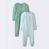 Cloud Island Baby Boy's Grey & Green Very Soft Modal Long Sleeve Overall 2 Pcs | Cloud Island In Lebanon