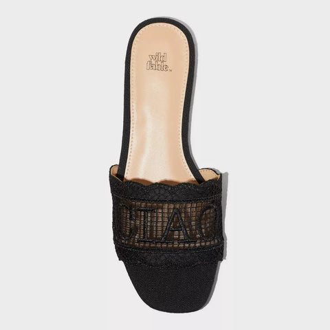 Wild Fable Women's Black Josephina Lace Slipper | Wild Fable In Lebanon