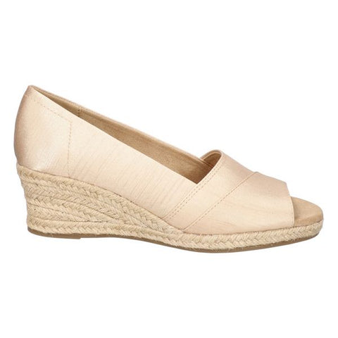 Easy Street Women's Natural Jasper SuperFlex Espadrille   Heeled Sandals |  Easy Street in Lebanon