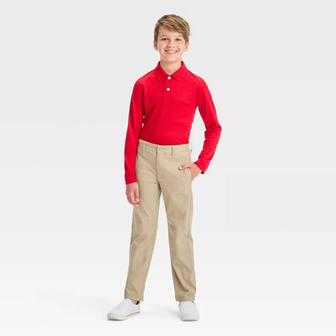 Cat & Jack Boy's Khaki Straight Fit Uniform Pants | Cat & Jack In Lebanon