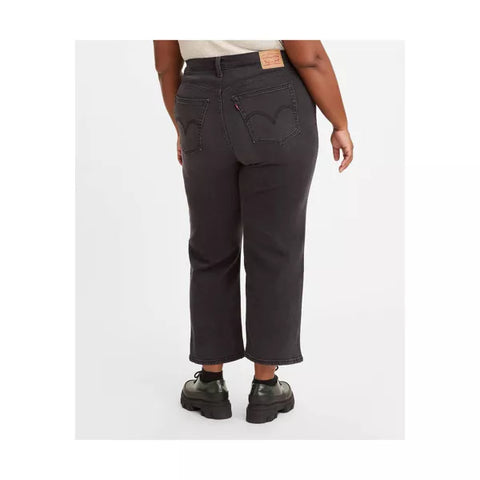 Levi's Women's Black High-Rise Wedgie Straight Cropped Jeans |Levi's In Lebanon