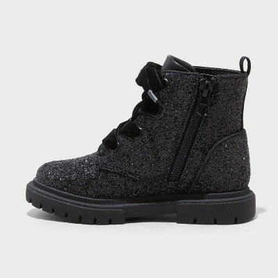 Cat & Jack Baby Girl's Black Glitter Boots | Cat & Jack In Lebanon