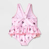 Disney Baby Girl's Pink Minnie Mouse Ruffle One Piece Swimsuit | Disney In Lebanon