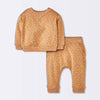 Cloud Island Baby Boys Tan Speckled Print 2-Piece Long-Sleeve Pajama Set | Cloud Island in Lebanon