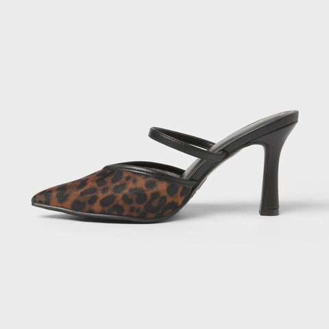 A New Day Women's Black & Brown Animal Printed Sonia Heels|A New Day In Lebanon