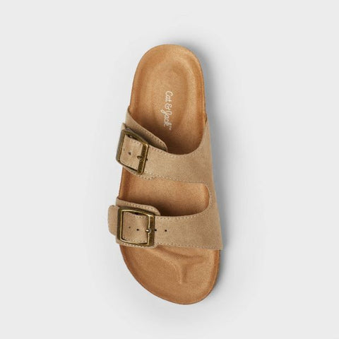 Cat & Jack Girl's Taupe Drew Two Band Sandals | Cat & Jack in Lebanon