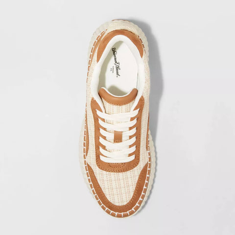 Universal Thread Women's Tan Persephone Sneakers with Memory Foam Insole | Universal Thread In Lebanon