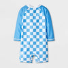 Disney Baby Boy's Blue Mickey Mouse Surfing Full Zip Long Sleeve Rash Guard Swimsuits | Disney In Lebanon