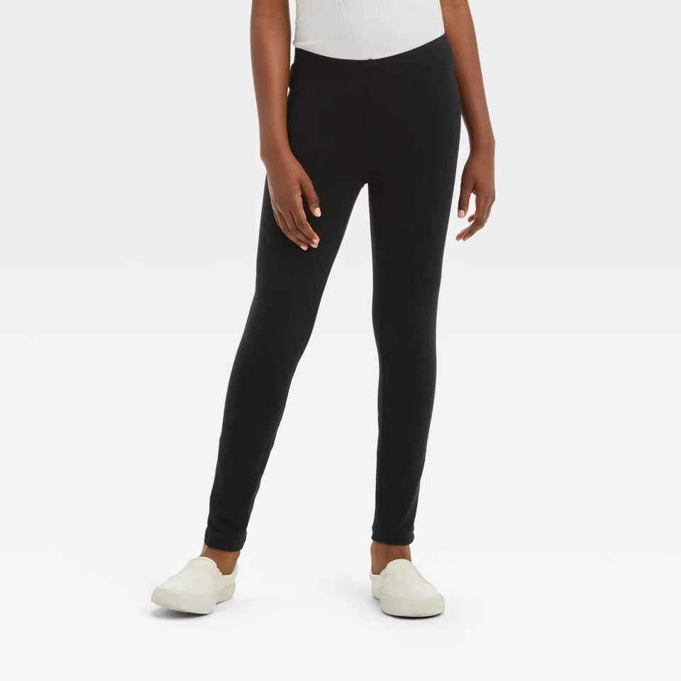 Cat & Jack Girl's Black High Rise Elastic Waist Leggings | Cat & Jack In Lebanon