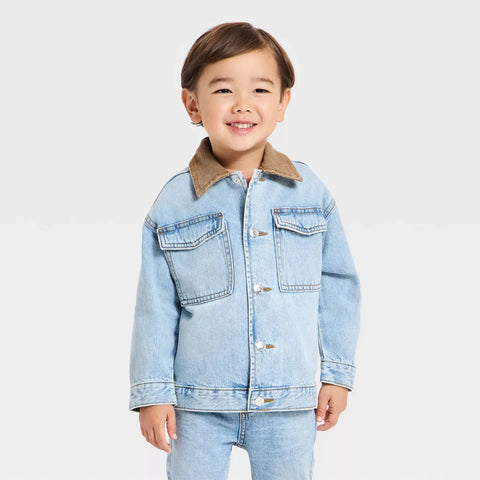 Cat & Jack Boy's Blue Classic Denim Workwear Jacket | Cat & Jack In Lebanon