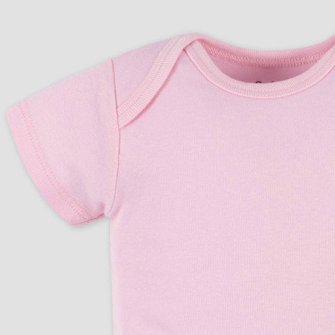 Geber Baby Girl's Pink Pack Of 4 Short Sleeve Bodysuits | Geber In Lebanon