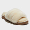 Dluxe by Dearfoams Women's Shearling One Band Slide Slippers | Dluxe by Dearfoams In Lebanon