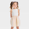 Cat & Jack Girl's White Multi Stripe Tank Dress | Cat & Jack In Lebanon