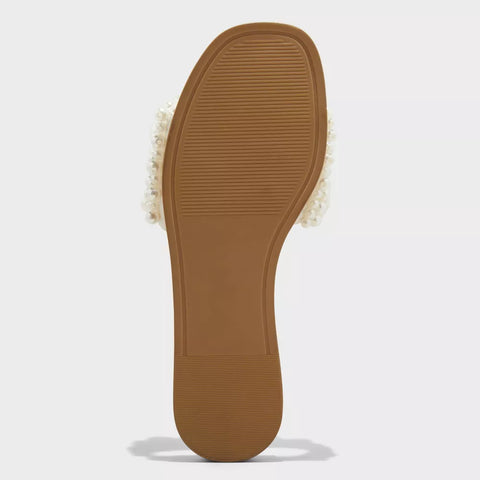 A New Day Women's Off Whit Jasmine Pearl Slide Sandals | A New Day In Lebanon