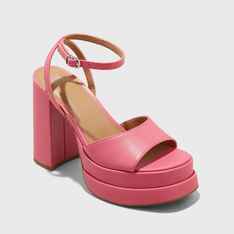 Wild Fable Women's Pink Alessia Platform Heels with Memory Foam Insole |Wild Fable In Lebanon