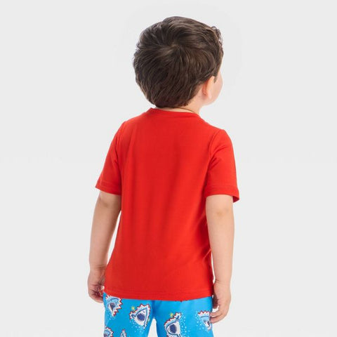 Cat & Jack Boy's Red Short Sleeve Rash Guard Top T-Shirt | Cat & Jack in Lebanon