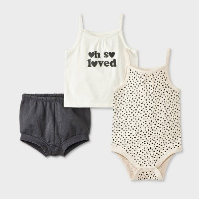 Cat & Jack Baby Boy Cream and Charcoal 3-Piece Tank and Bloomer Set | Cat & Jack in Lebanon