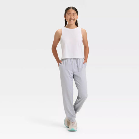 All In Motion Girl's Heather Gray Soft Stretch Jogger Pants | All In Motion In Lebanon